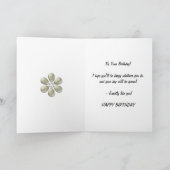 Carte 21e anniversaire papillons dorés (Intérieur)