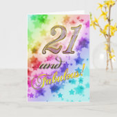 Carte 21e anniversaire pour quelqu'un Fabulous (Fleur jaune)