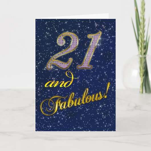 Carte 21e anniversaire pour quelqu'un Fabulous (Devant)
