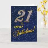 Carte 21e anniversaire pour quelqu'un Fabulous (Fleur jaune)