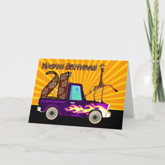 Carte 21e, Pourquoi cette girafe est comme la foudre de  (Devant)