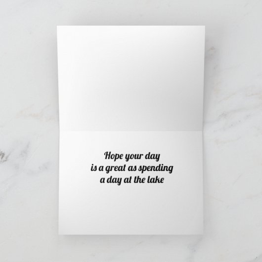 Carte **21e** SALUTATIONS DE STYLE DE LAC D'ANNIVERSAIRE (Intérieur)