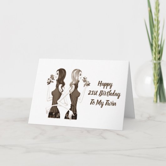 CARTE **21E** SOUHAITE L'ANNIVERSAIRE À MA **SOEUR DOUCE (Devant)