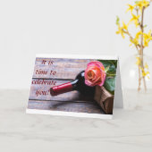 Carte **21e** SOUHAITE L'ANNIVERSAIRE POUR VOUS ! ! ! !  (Fleur jaune)