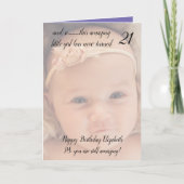 Carte 21ème anniversaire violet et noir encore extraordi (Devant)