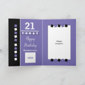 Carte 21ème anniversaire violet et noir encore extraordi (Intérieur)