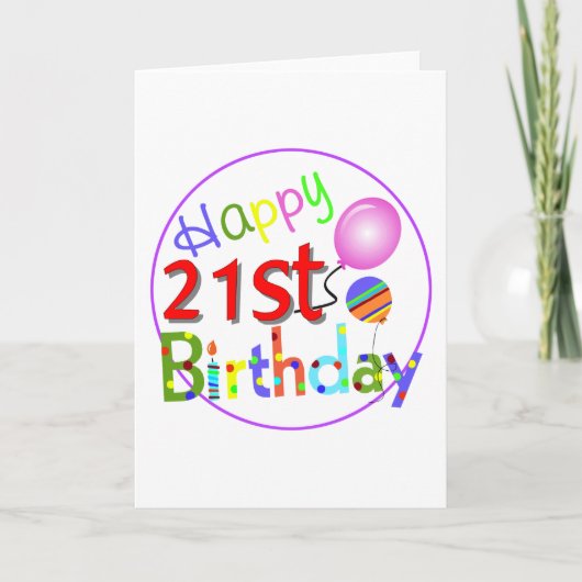 Carte 21èmes salutations d'anniversaire (Devant)