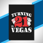 Carte 21st Birthday à Vegas - Turning 21 - Las Vegas<br><div class="desc">If you're planning a 21st birthday party à Vegas then this Turning 21 in Vegas design is perfect to party in Vegas and as a remember what blast you had with your Vegas birthday squad ! Great for day club parties, hitting the Vegas strip to try your luck at the...</div>