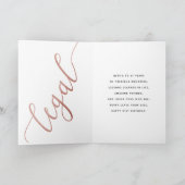 Carte 21st Birthday Chic Glitter Ombre (Intérieur)