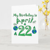 Carte 22 avril Jour des terres Anniversaire (Fleur jaune)