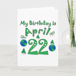 Carte 22 avril Jour des terres Anniversaire