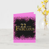 Carte 22e anniversaire  (Fleur jaune)