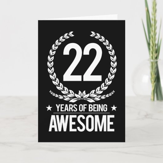 Carte 22e anniversaire (22 ans d'être génial) (Devant)