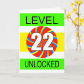 Carte 22e Anniversaire Jeu d'Ordinateur (Fleur jaune)