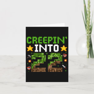 Carte 22e Anniversaire Joueur Pixel Creepin’ en 22 Vidéo