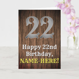 Carte 22e anniversaire : Pays inspiré par l'Ouest Look, 