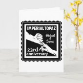 Carte 23e anniversaire de mariage Topaze impériale (Fleur jaune)