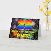 Carte 23e anniversaire : Feu d'artifice festif amusant e (Fleur jaune)