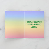 Carte 23e anniversaire — Fun Cake & Candles, avec nom pe (Intérieur)