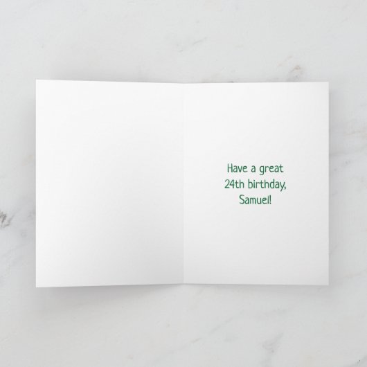 Carte 24e anniversaire : Arc en ciel inspiré par les gra (Intérieur)