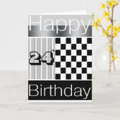 Carte 24ème Anniversaire (Fleur jaune)