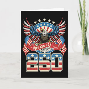 Carte 250 Ans 1776 2026 250e Anniversaire 4 Juillet Ame