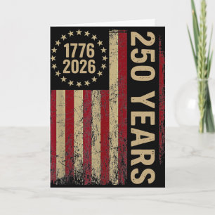 Carte 250 Ans 1776-2026 250e Anniversaire Drapeau États-
