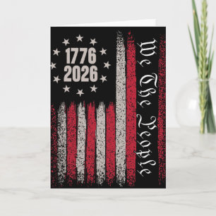 Carte 250 Ans 1776 2026 250e Anniversaire Drapeau États-