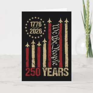 Carte 250 Ans 1776 2026 250e Vintage 4 Juillet Amérique
