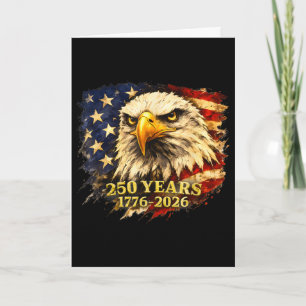 Carte 250 Ans 1776 2026 250e Vintage Eagle 4 juillet P