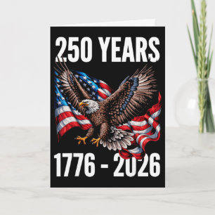 Carte 250 Ans 1776-2026 Drapeau Aigle Patriotique 2026 _