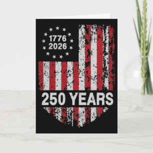 Carte 250 ans 250e anniversaire américain drapeau améric