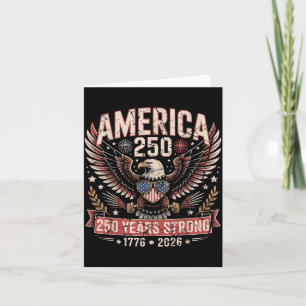 Carte 250 Ans Aaméricain 4 Juillet 250e Anniversaire Éta