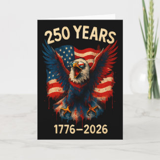 Carte 250 Ans Américain 1776 2026 250e 4 Juillet Indépe