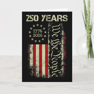 Carte 250 Ans Amérique 1776 2026 Nous Le Peuple Drapeau