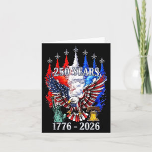 Carte 250 Ans Anniversaire Américain 1776-2026 Drapeau U