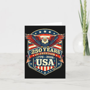 Carte 250 ans d'Amérique 250e anniversaire USA Patriotiq