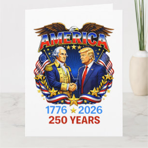 Carte 250 Ans d'Amérique Anniversaire 250ème