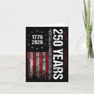 Carte 250 ans d'anniversaire américain 250e indépendance
