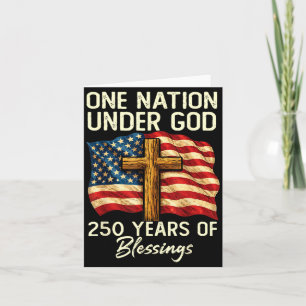 Carte 250 ans de bénédiction nation chrétienne USA 250e