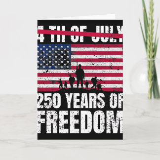 Carte 250 Ans De Défense De La Liberté Drapeau Patriotiq