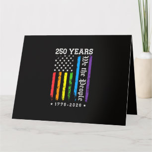 Carte 250 Ans de Drapeau de Fierté LGBT Américain 250e A