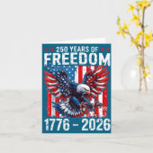 Carte 250 Ans de Liberté 1776 2026 Illustration (Fleur jaune)