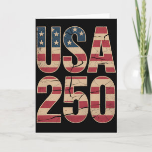 Carte 250 Ans De Liberté Américaine 1776–2026 Patriotiqu