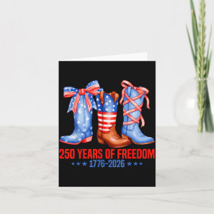 Carte 250 ans de liberté Bottes de cowgirl America