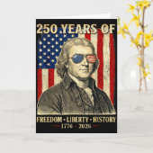 Carte 250 Ans De Liberté Histoire Thomas Jeffer (Fleur jaune)