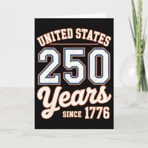 Carte 250 Ans Depuis 1776 Vintage États-Unis 4