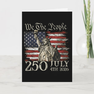 Carte 250 Ans Drapeau Américain 250e Anniversaire États-