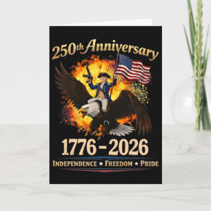 Carte 250e Anniversaire 1776 2026 Drôle Geogre Washingto