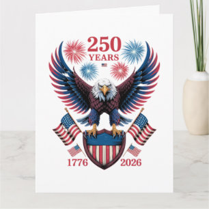 Carte 250e anniversaire 250 ans États-Unis 1776